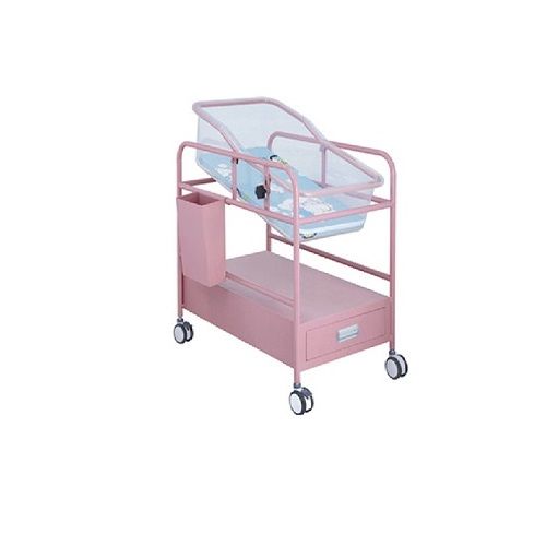 aediatric Powder-coated baby crib with drawer and cabinet